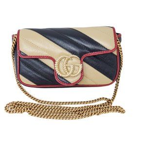 Gucci Super Mini Bicolor Marmont Crossbody Bag